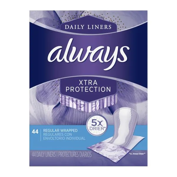 Always Xtra Protection Daily Liners 44 pc