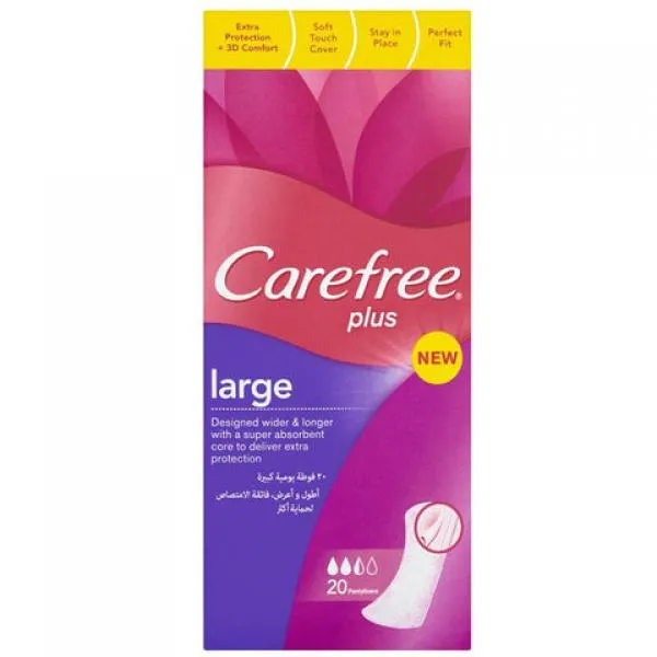 Carefree Plus Large Daily Pad 20 pc