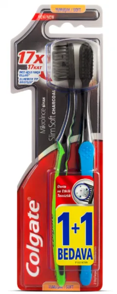 Colgate Micro Fine Black 1+1 Toothbrush 1 pcs