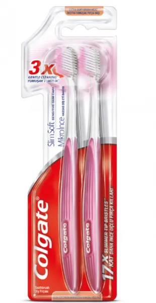 Colgate Micro Fine Sensitive Gum Care 2-Pack Toothbrush 1 pcs