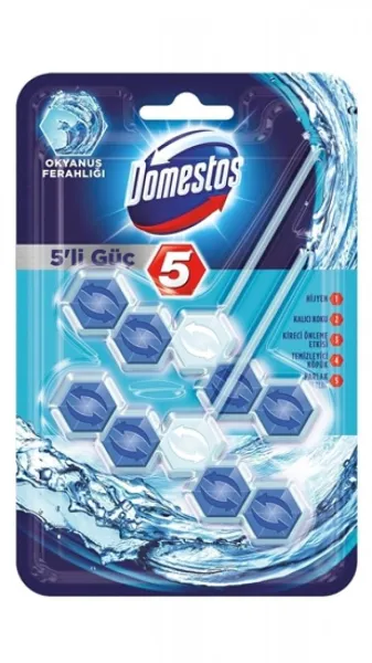 Domestos 5-Way Power Toilet Block Ocean Freshness 110 gr