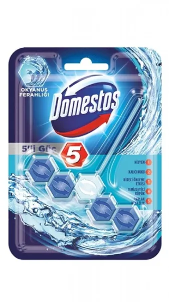 Domestos 5-Way Power Toilet Block Ocean Freshness 55 gr