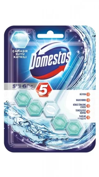 Domestos 5-Way Power With Bleacher Additive 55 gr