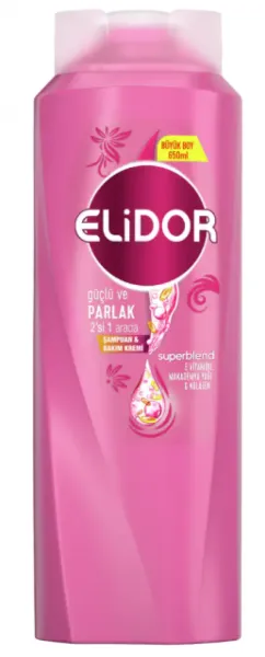 Elidor Strong and Shiny Hair 2 in 1 Shampoo 650 ml