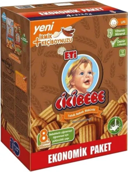 ETİ Cicibebe Baby Biscuit Multigrain 854 gr