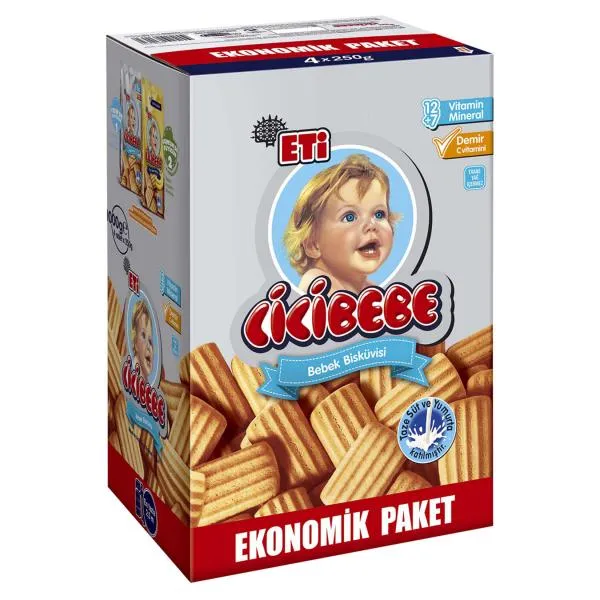 ETİ Cicibebe Baby Biscuit Plain 1000 gr