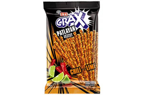 ETİ Crax Flavor Bomb Chili Lime Stick Craker 50 gr