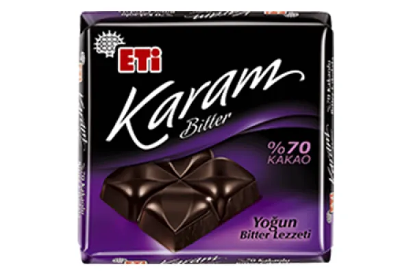 ETİ Karam Bitter Chocolate with 70% Cocoa 80 gr