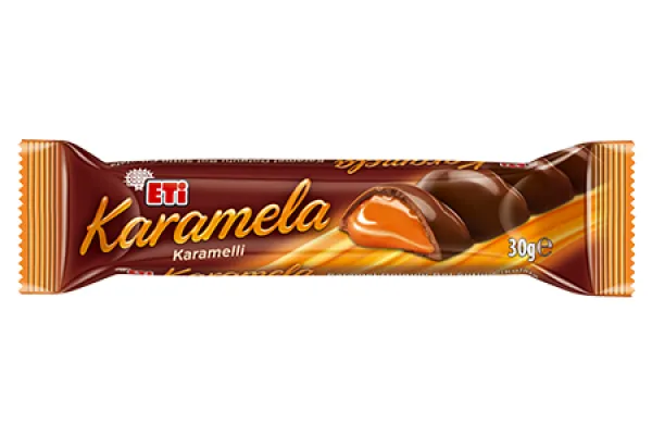 ETİ Karamela - Milk Chocolate with Caramel Filling 30 gr