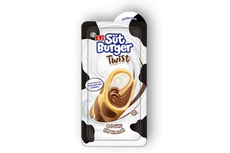 ETİ Süt Burger Twist Dual Cream with Milk and Cocoa 48 gr