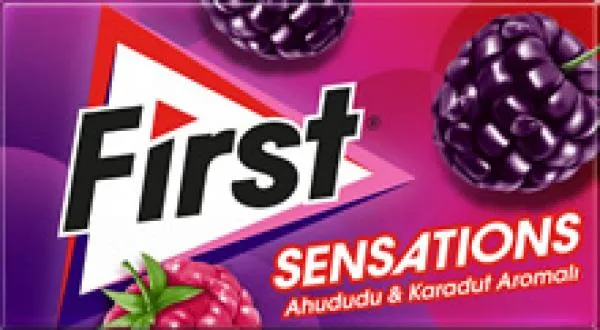 First Chewing Gum Sensations Raspberry 27 gr