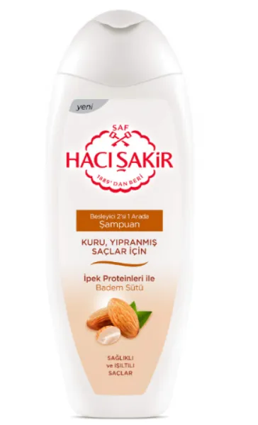 Hacı Şakir Shampoo Almond For Dry & Damaged Hair 500 ml