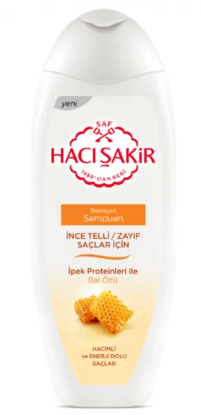 Hacı Şakir Shampoo Honey For Fine Hair Weak Hair 500 ml