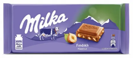 Milka Tablet Chocolate with Hazelnut 80 gr