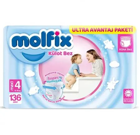 Molfix Pants Ultra Advantage Packet No 4 (box) 136 pc