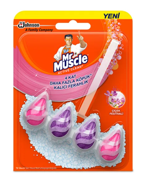 Mr. Muscle Active Clean Toilet Blocks Flower Festival (ball) 37 gr