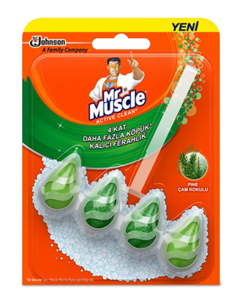 Mr. Muscle Active Clean Toilet Blocks Pine (ball) 37 gr
