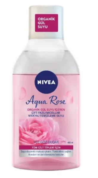 Nivea Dual Phase Facial Cleansing Water Rose 400 ml