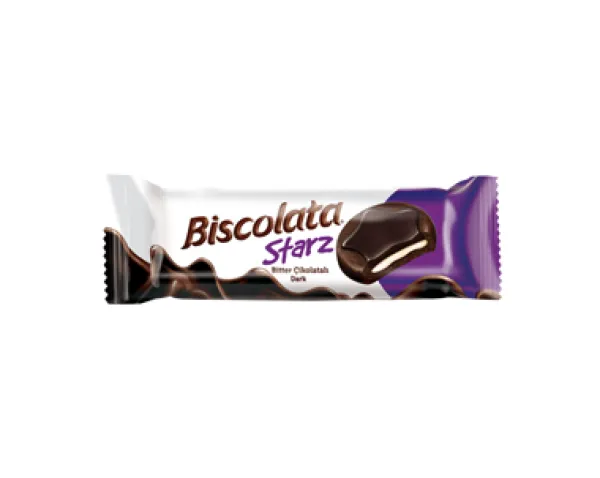 Şölen Biscolata Starz Bitter Coated Biscuit With Milk Cream 50 gr