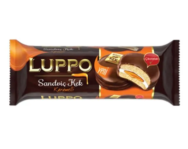 Şölen Luppo Caramel Filled Milk Chocolate Coated Marshmallow Sandwich Cake 184 gr