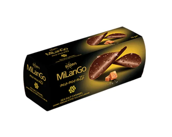 Şölen Milango Milk Chocolate with Caramel Particles and Sea Salt 76 gr