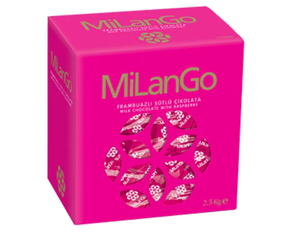 Şölen Milango Raspberry Filled Milk Chocolate with Raspberry Cream 2.5 kg