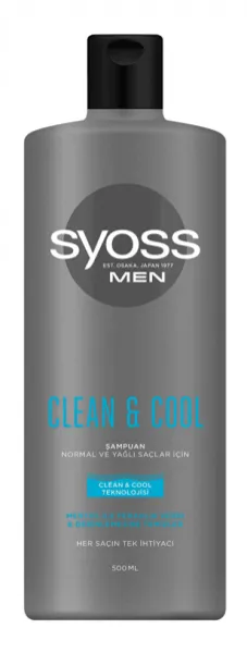 Syoss Men Clean and Cool Shampoo 500 ml