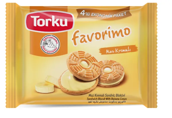 Torku Favorimo Banana Cream Biscuit 4X61 gr