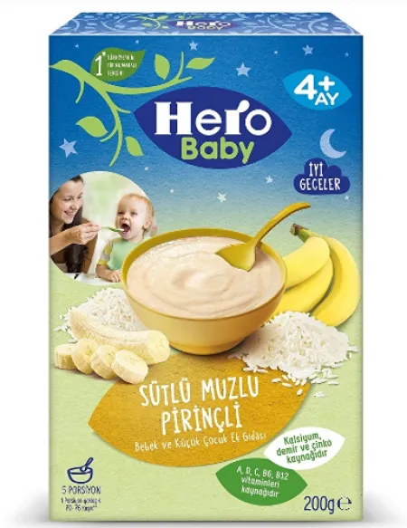 Ülker Hero Baby Milk Banana Rice Baby Food 200 gr