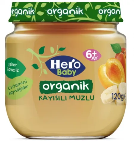 Ülker Hero Baby Organic Apricot Baby Food 120 gr