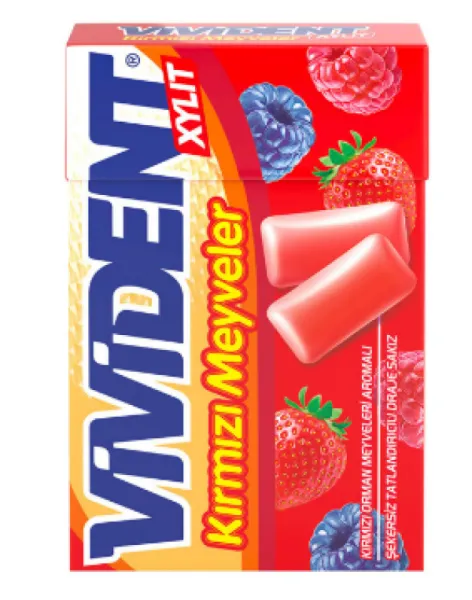 Vivident Xylit Red Fruits Gum 22 gr